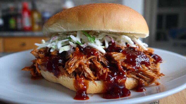 Cranberry BBQ Pulled Pork Sandwiches