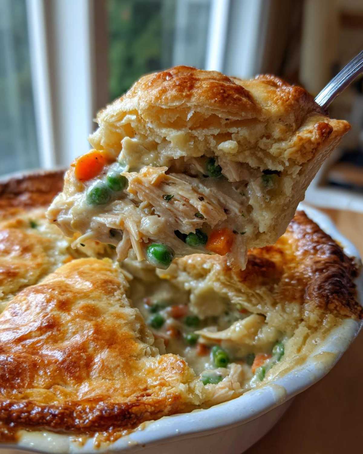 Creamy Chicken Pot Pie with Biscuit Crust - detail 1