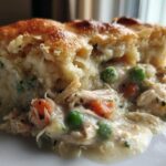 Creamy Chicken Pot Pie with Biscuit Crust