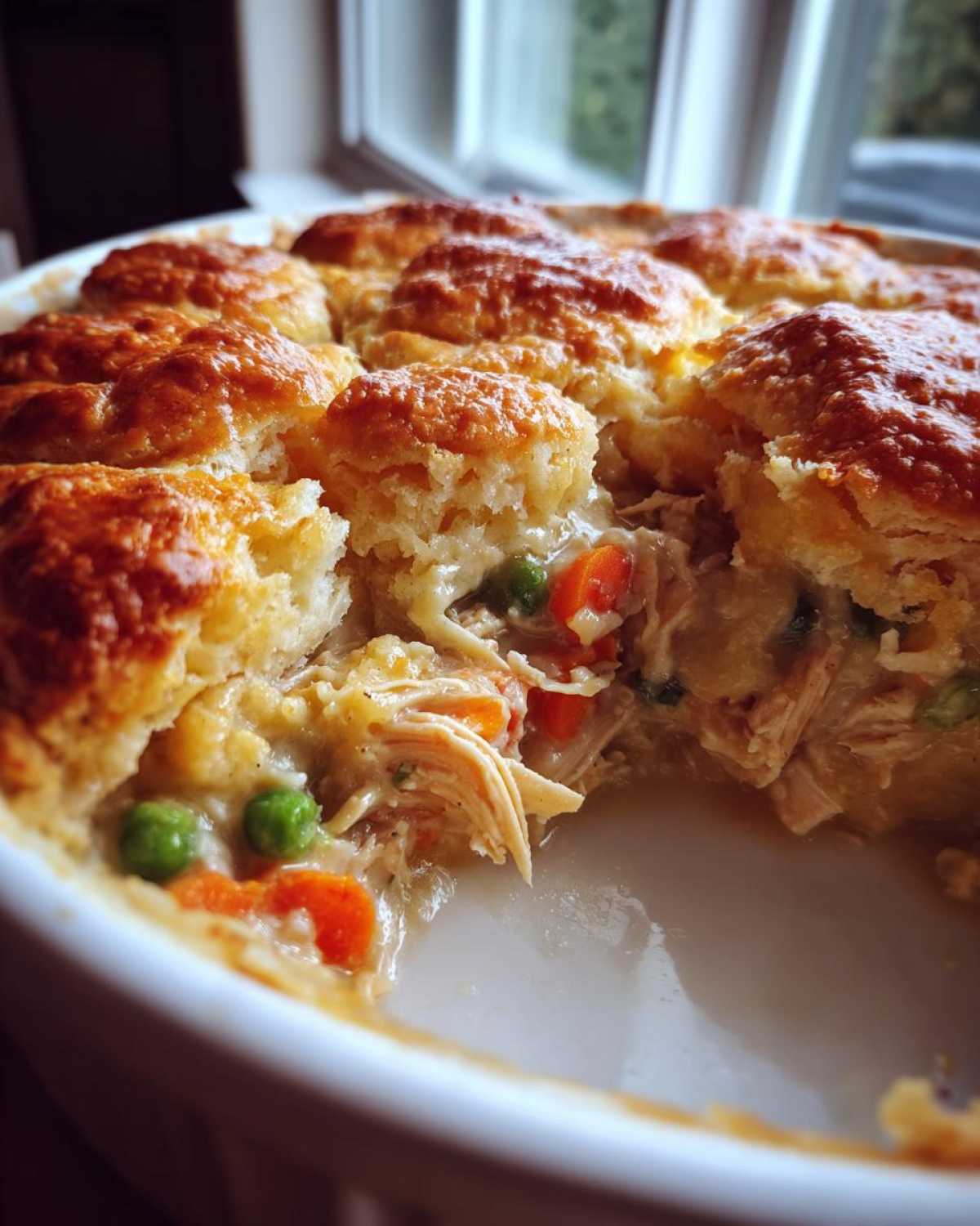 Creamy Chicken Pot Pie with Biscuit Crust - detail 2