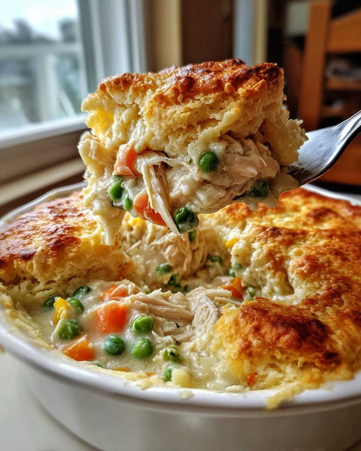 Creamy Chicken Pot Pie with Biscuit Crust - detail 3