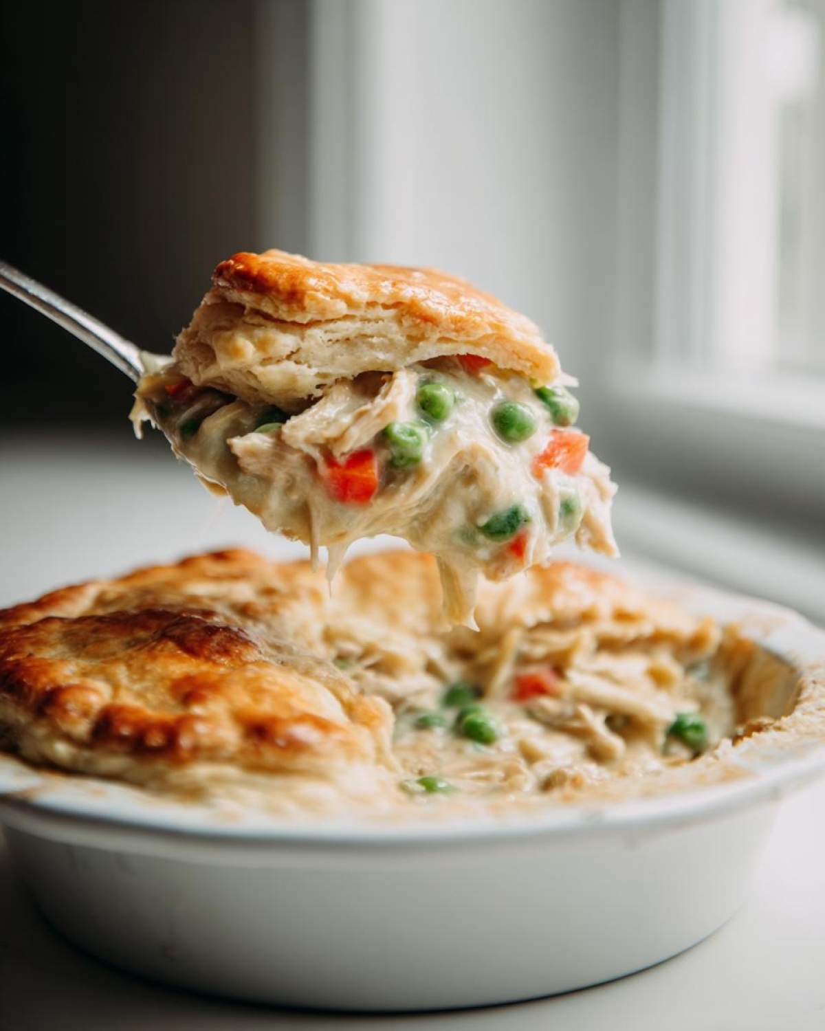 Creamy Chicken Pot Pie with Biscuit Crust - detail 4