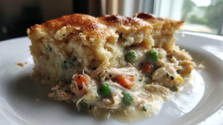 Creamy Chicken Pot Pie with Biscuit Crust
