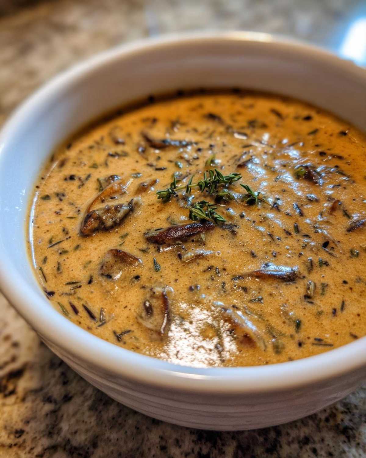 Creamy Mushroom and Thyme Soup - detail 3