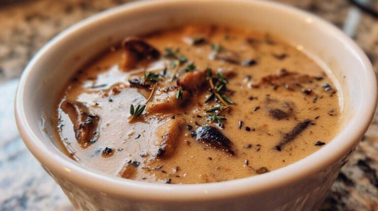 Creamy Mushroom and Thyme Soup