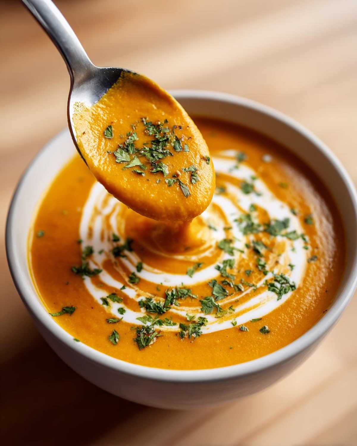 Creamy Pumpkin Coconut Soup - detail 1