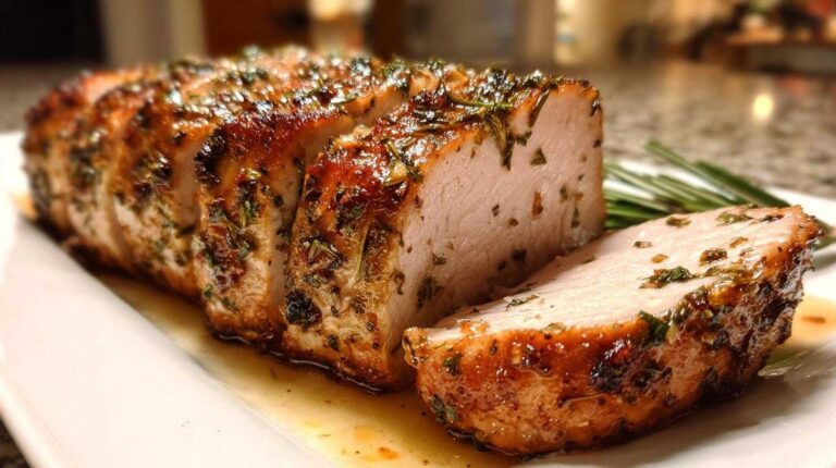 Garlic Rosemary Pork Loin Roast