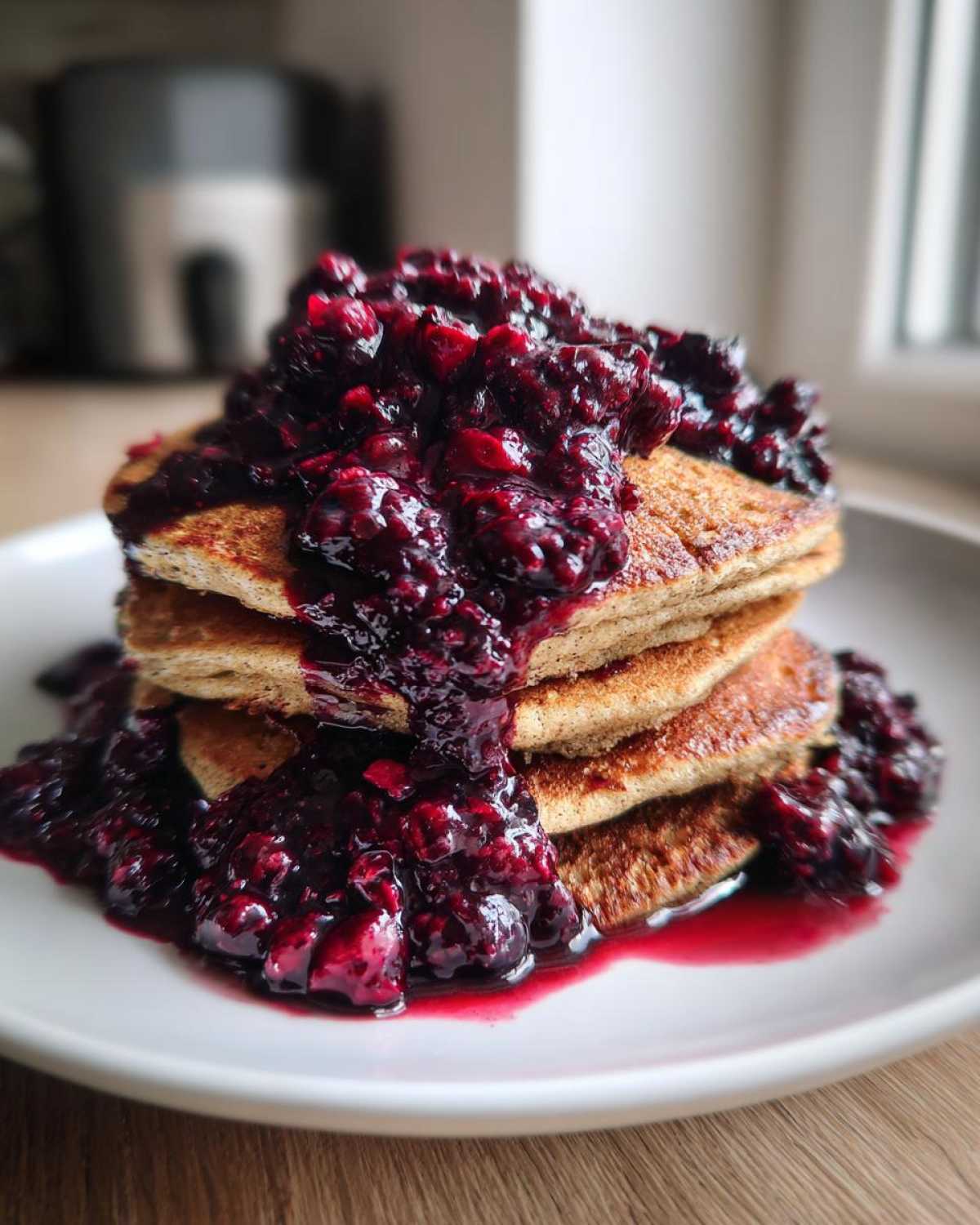 Gluten-Free Buckwheat Pancakes with Berry Compote - detail 1