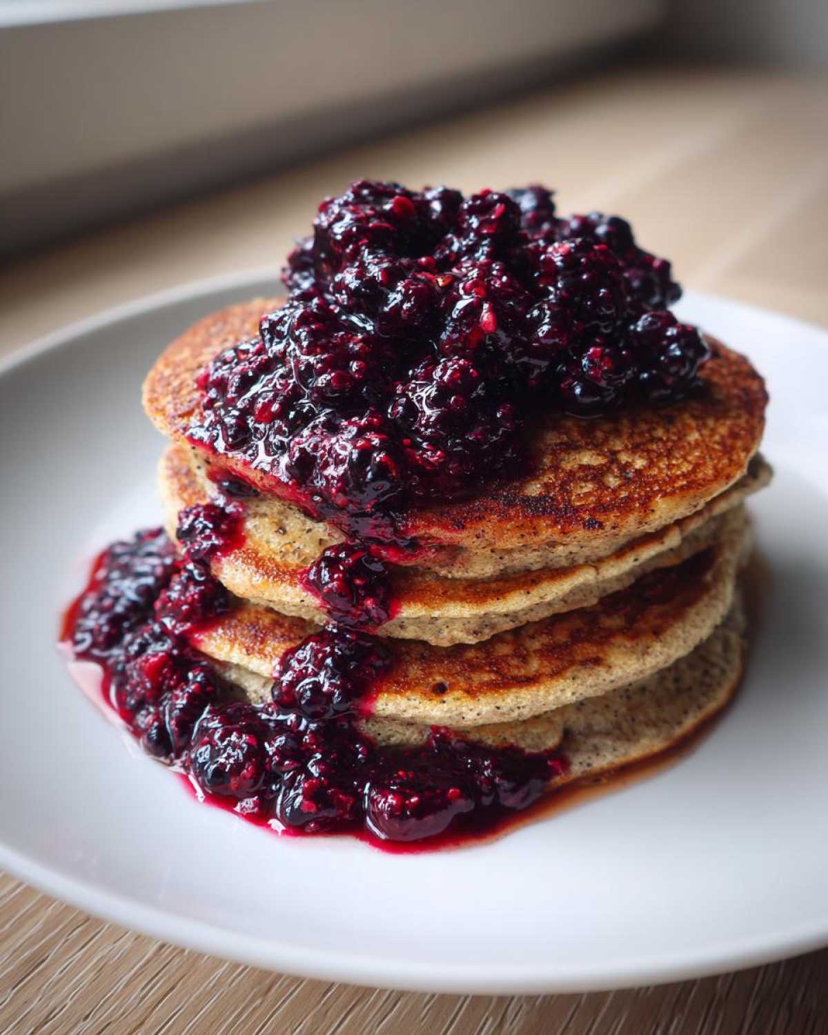Gluten-Free Buckwheat Pancakes with Berry Compote - detail 2