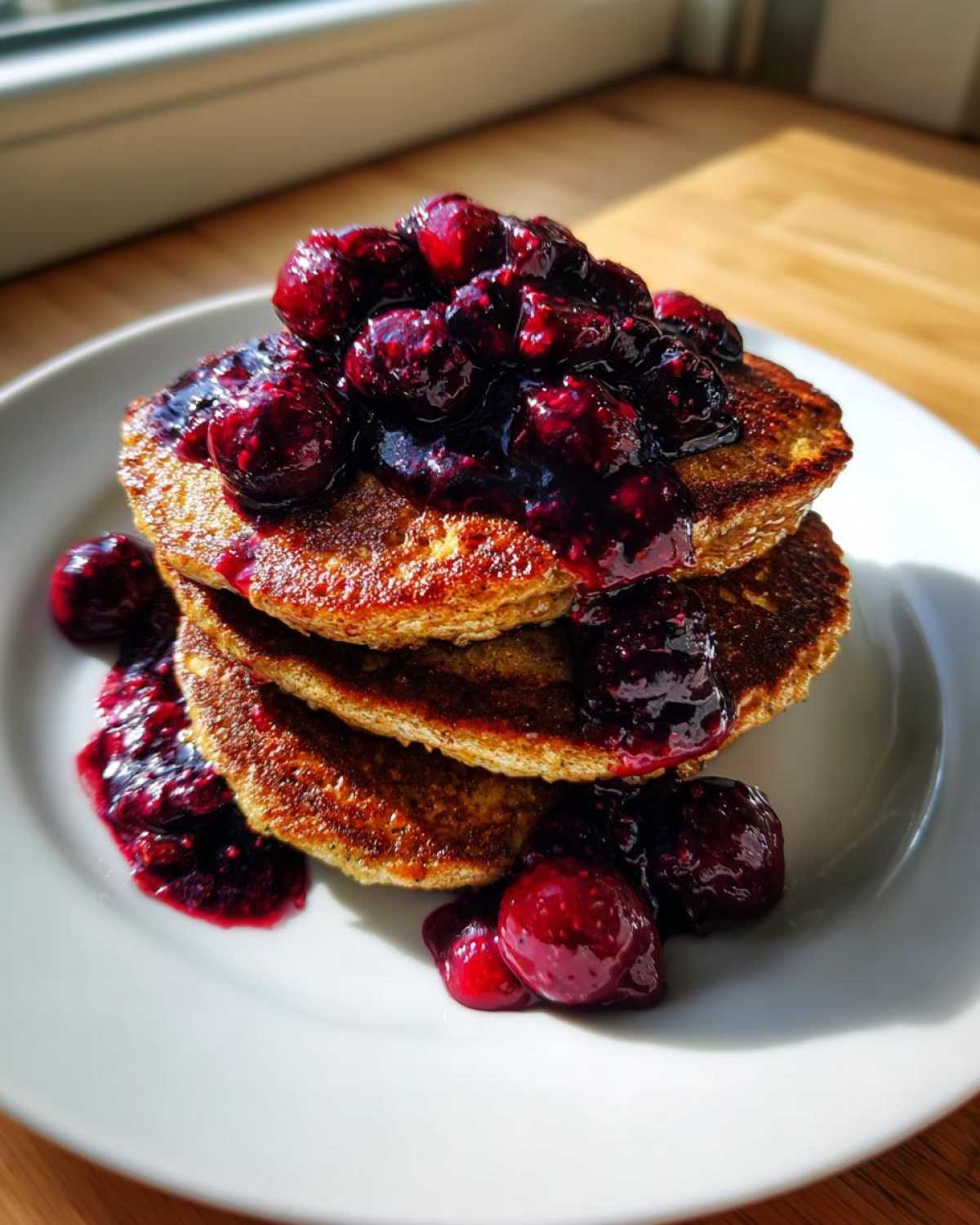 Gluten-Free Buckwheat Pancakes with Berry Compote - detail 3