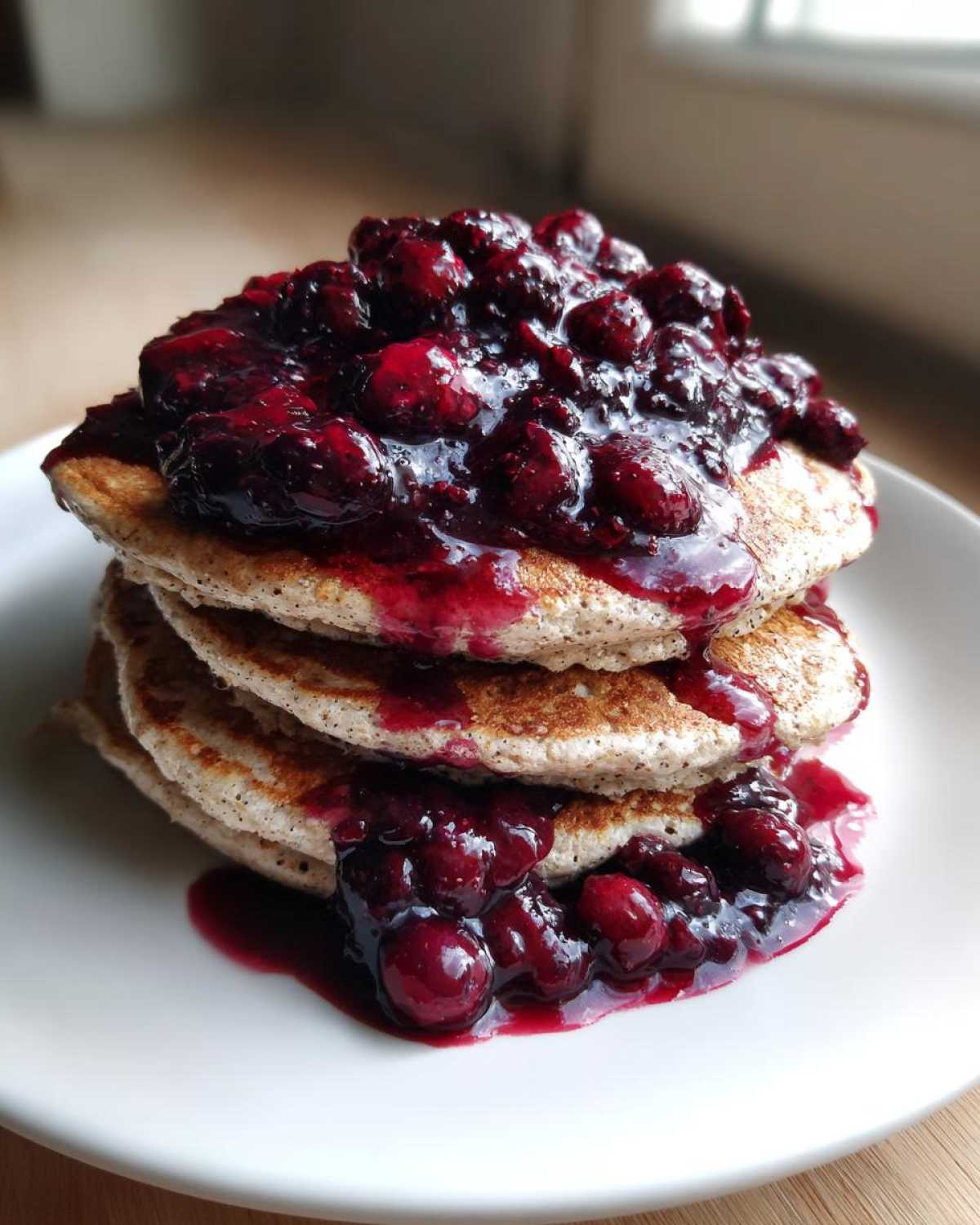 Gluten-Free Buckwheat Pancakes with Berry Compote - detail 4