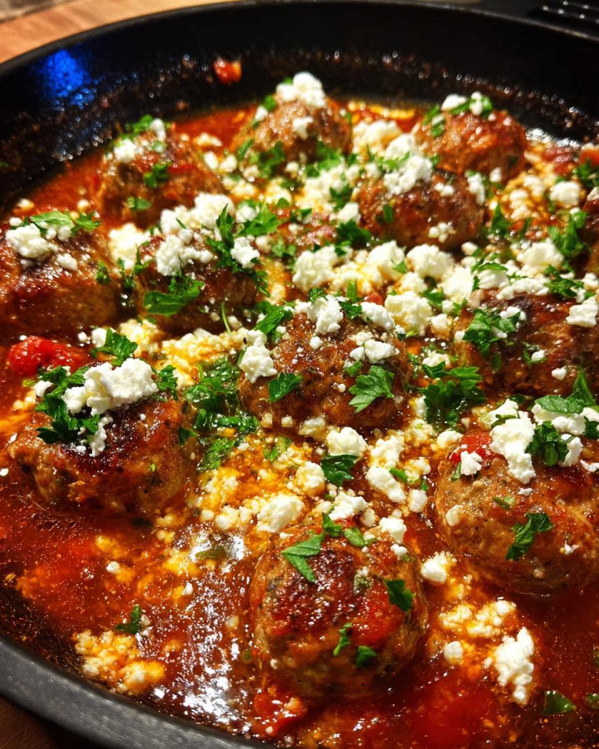 Greek Turkey Meatball Skillet with Feta - detail 3