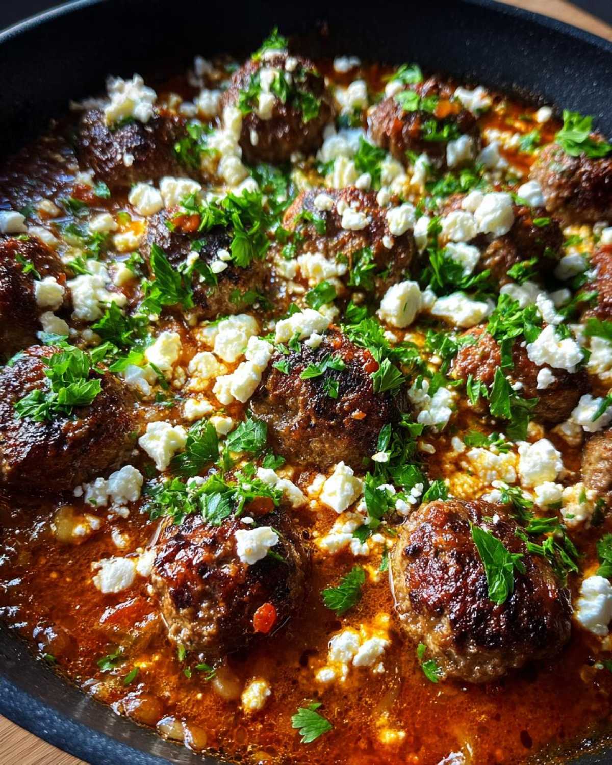 Greek Turkey Meatball Skillet with Feta - detail 4