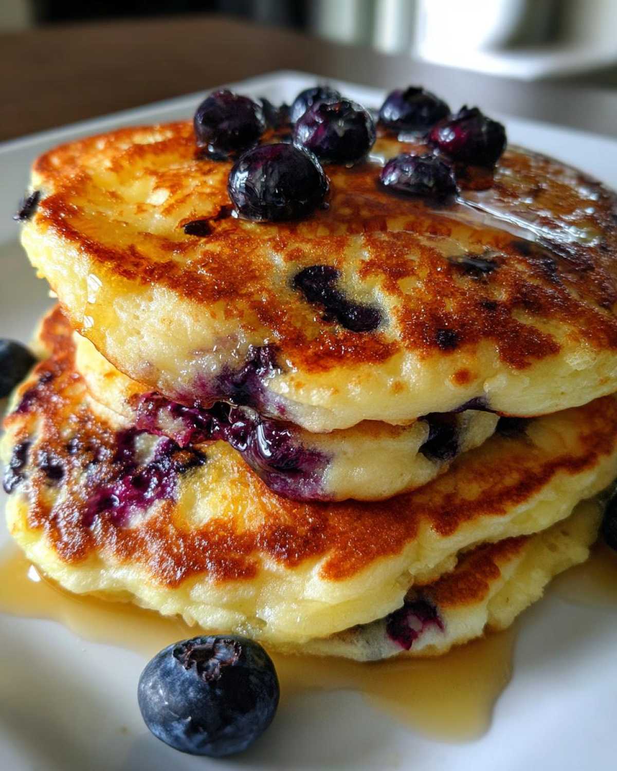 Greek Yogurt Pancakes with Blueberries - detail 3