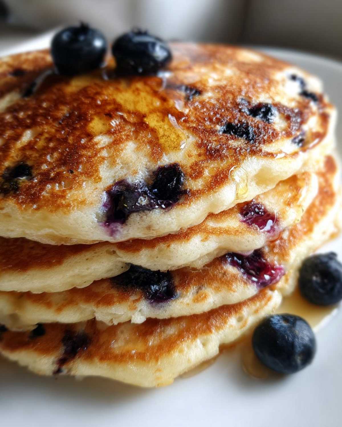 Greek Yogurt Pancakes with Blueberries - detail 4