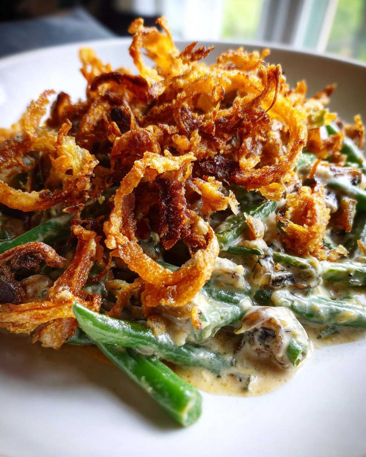 Green Bean Casserole with Crispy Onions - detail 2