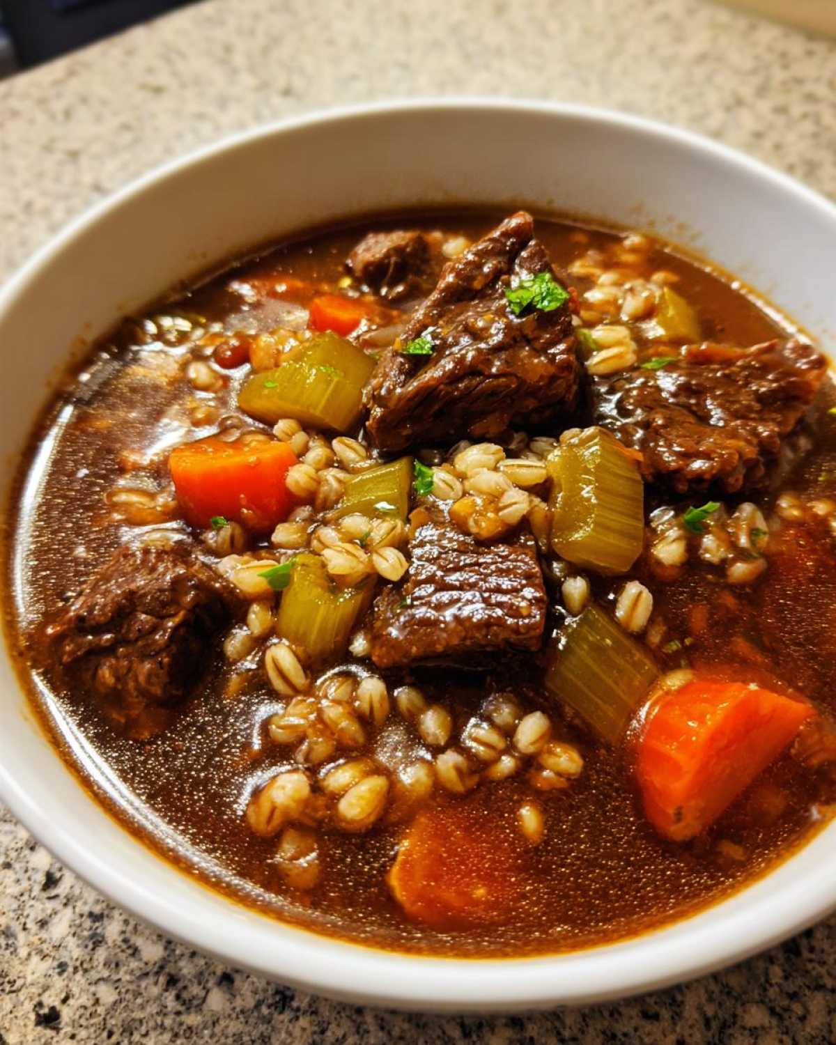 Hearty Beef and Barley Stew - detail 2