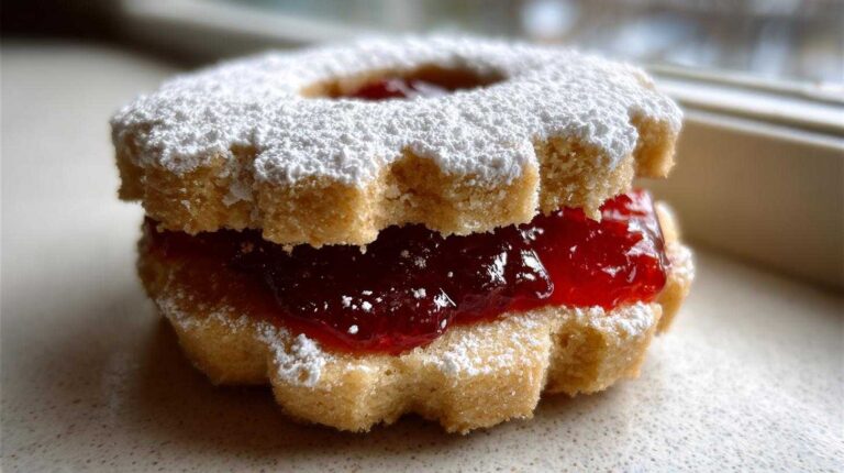 Holiday Linzer Sandwich Cookies