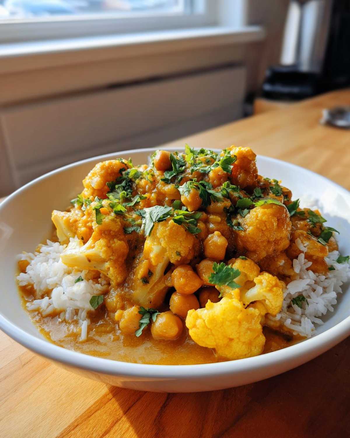 Indian-Spiced Cauliflower Chickpea Curry - detail 2