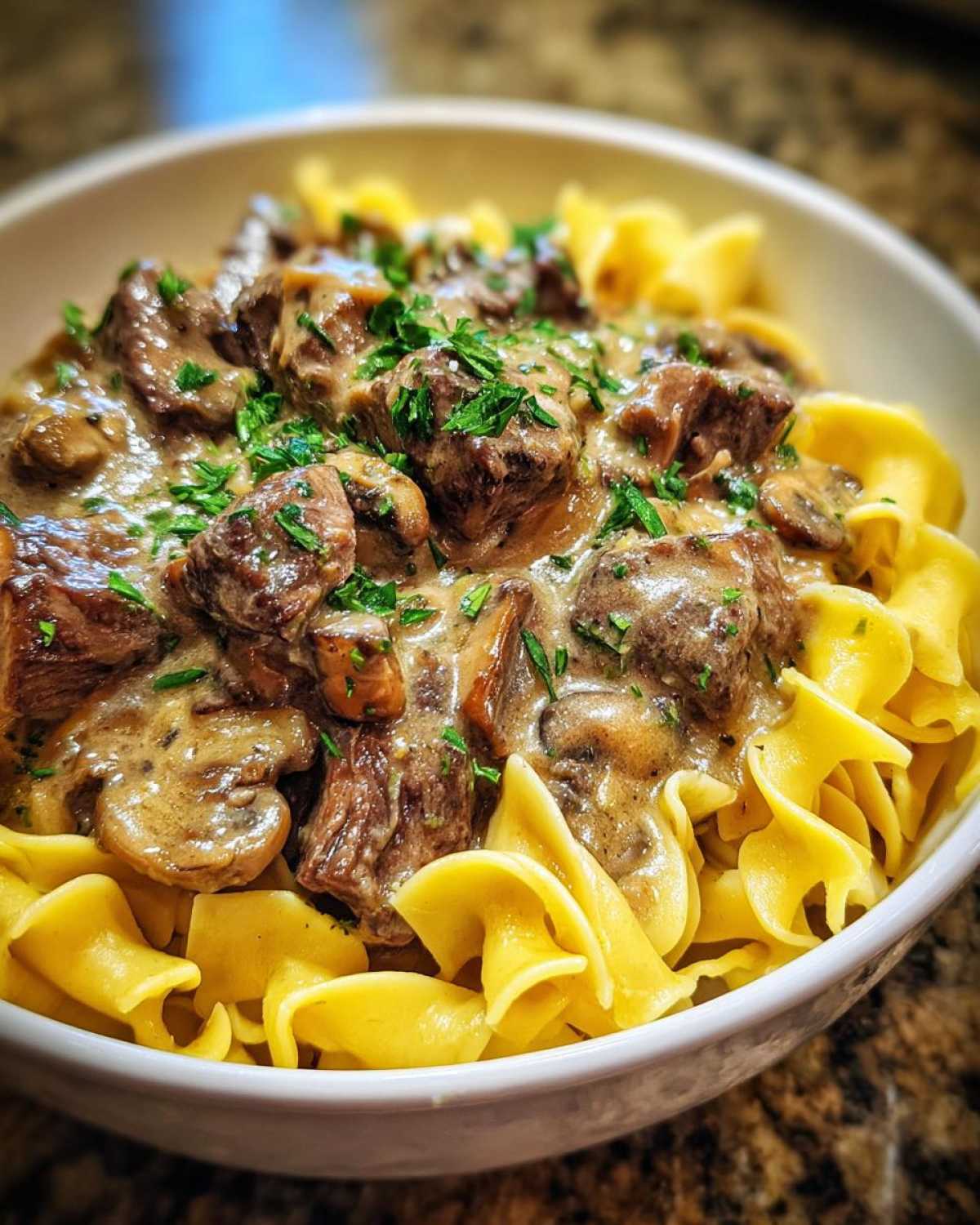 Instant Pot Beef and Mushroom Stroganoff - detail 1