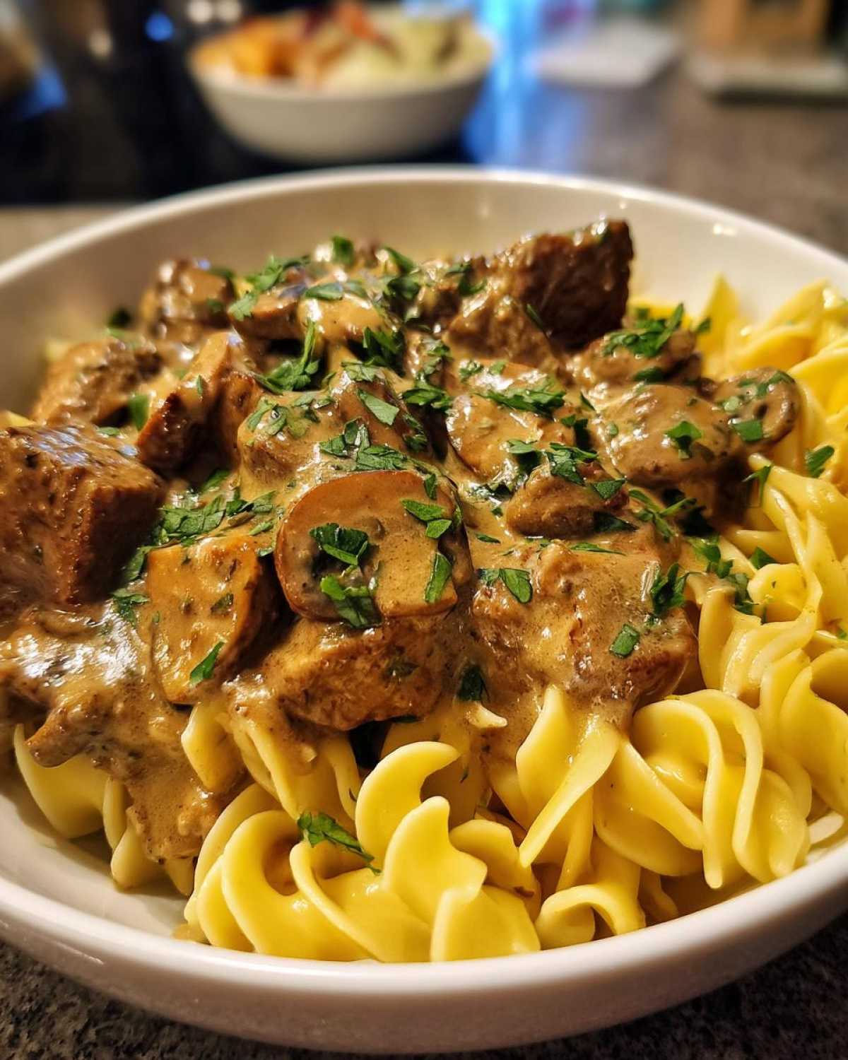 Instant Pot Beef and Mushroom Stroganoff - detail 2