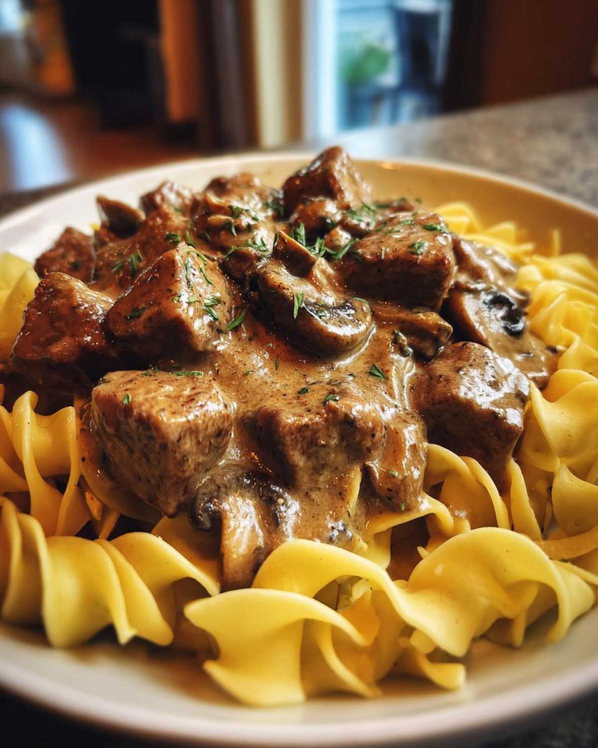 Instant Pot Beef and Mushroom Stroganoff - detail 3