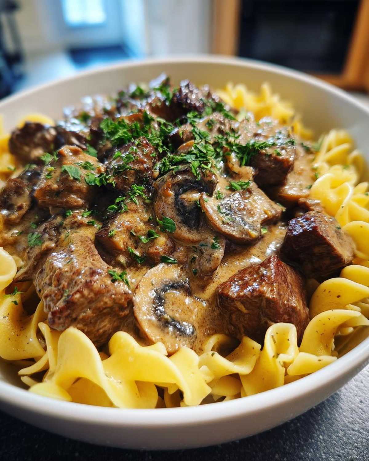 Instant Pot Beef and Mushroom Stroganoff - detail 4