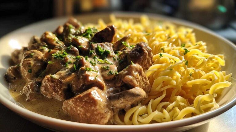 Instant Pot Beef and Mushroom Stroganoff