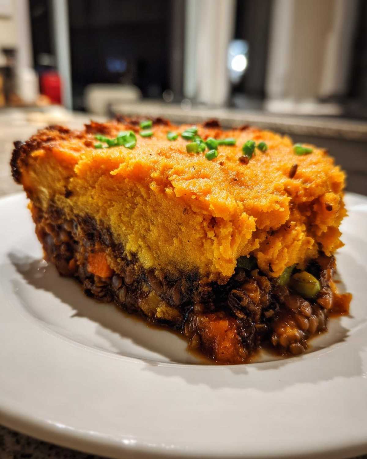 Layered Vegetable Shepherd's Pie - detail 1