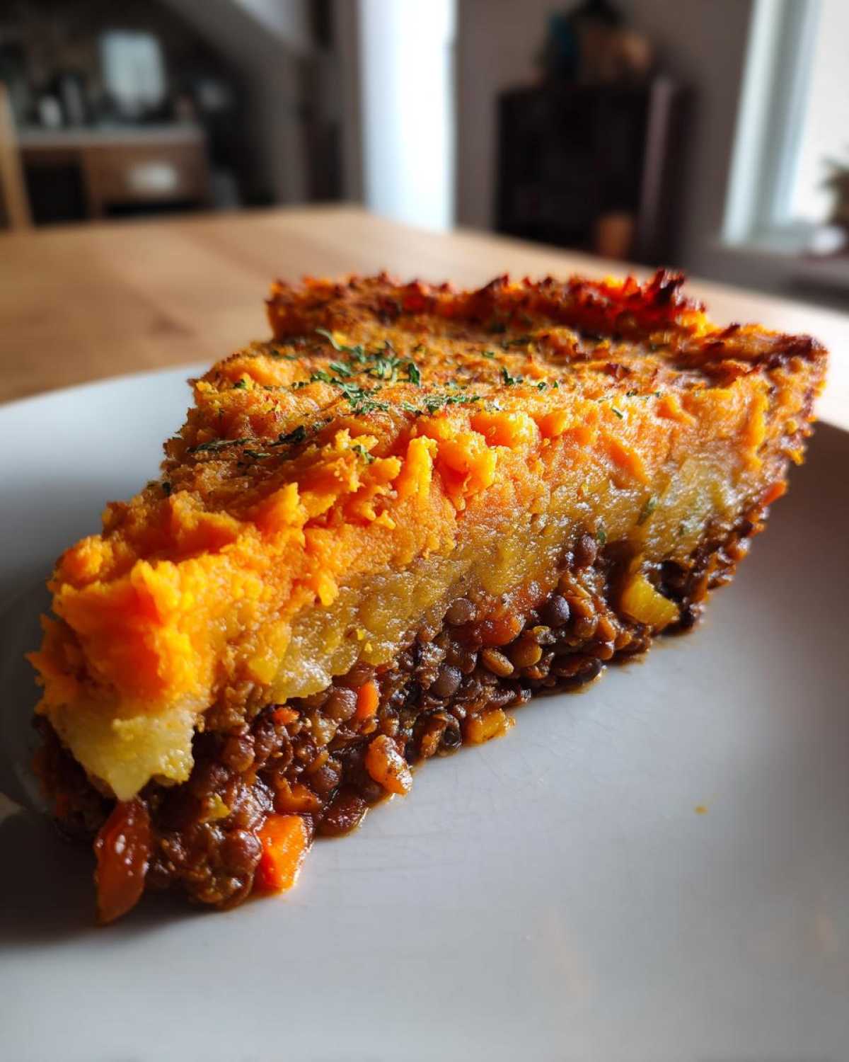 Layered Vegetable Shepherd's Pie - detail 2