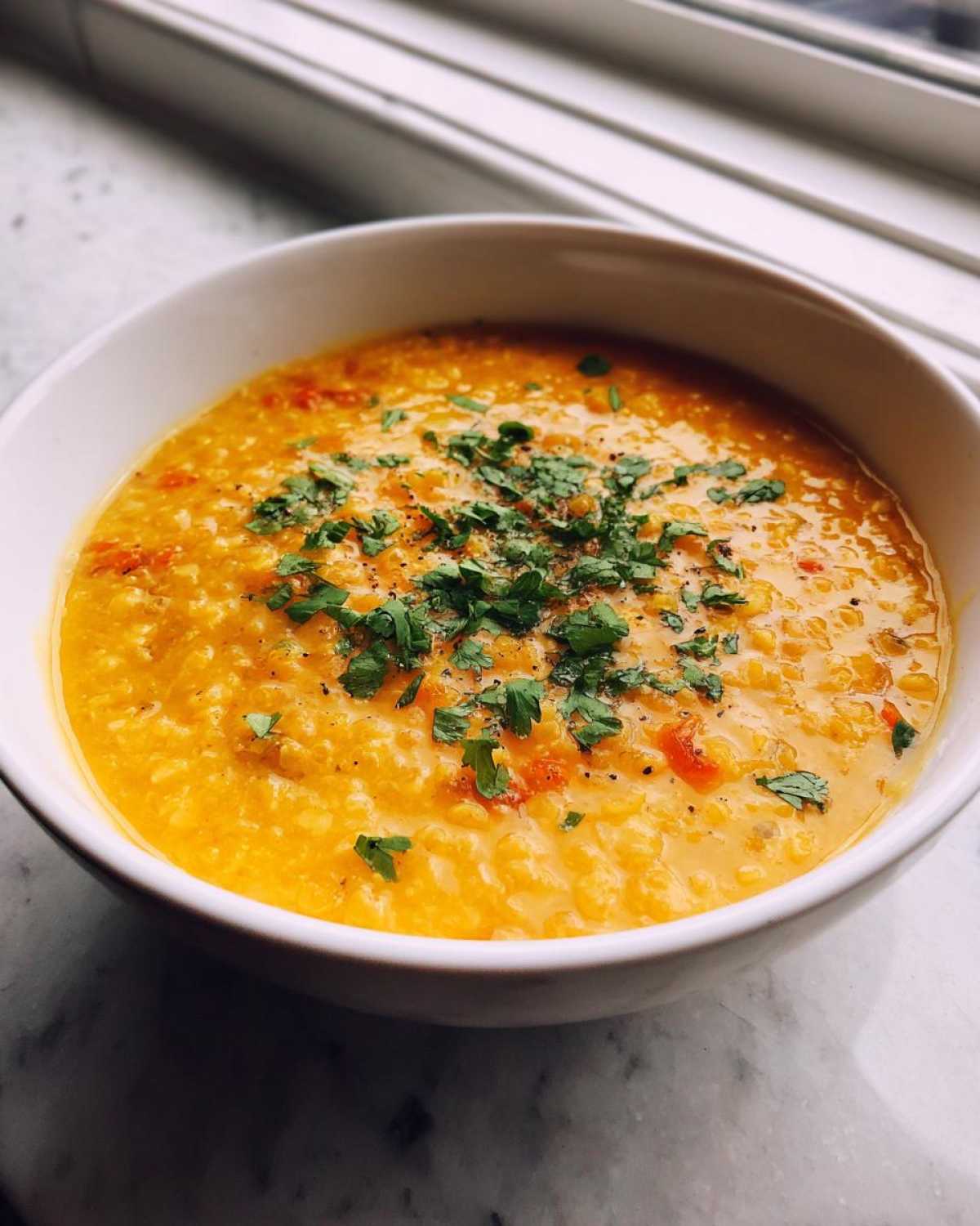 Lentil Curry Soup with Coconut Milk - detail 2