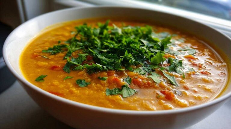Lentil Curry Soup with Coconut Milk