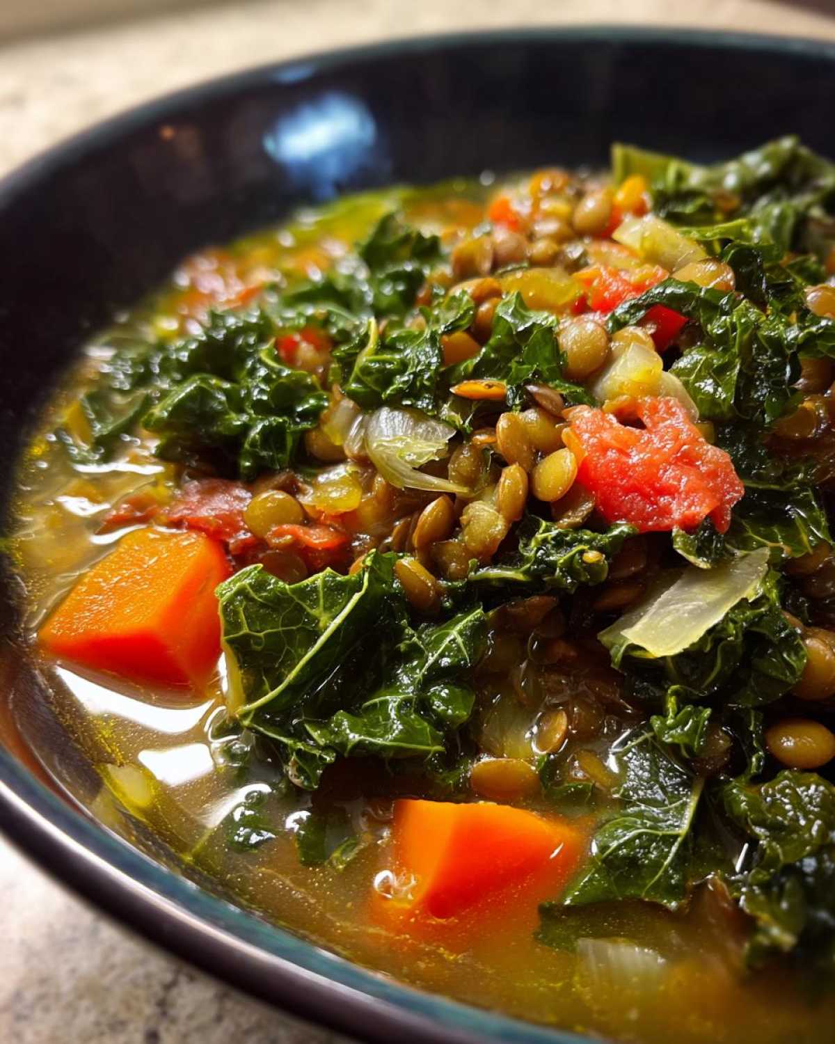 Lentil and Kale Detox Soup with Lemon - detail 1