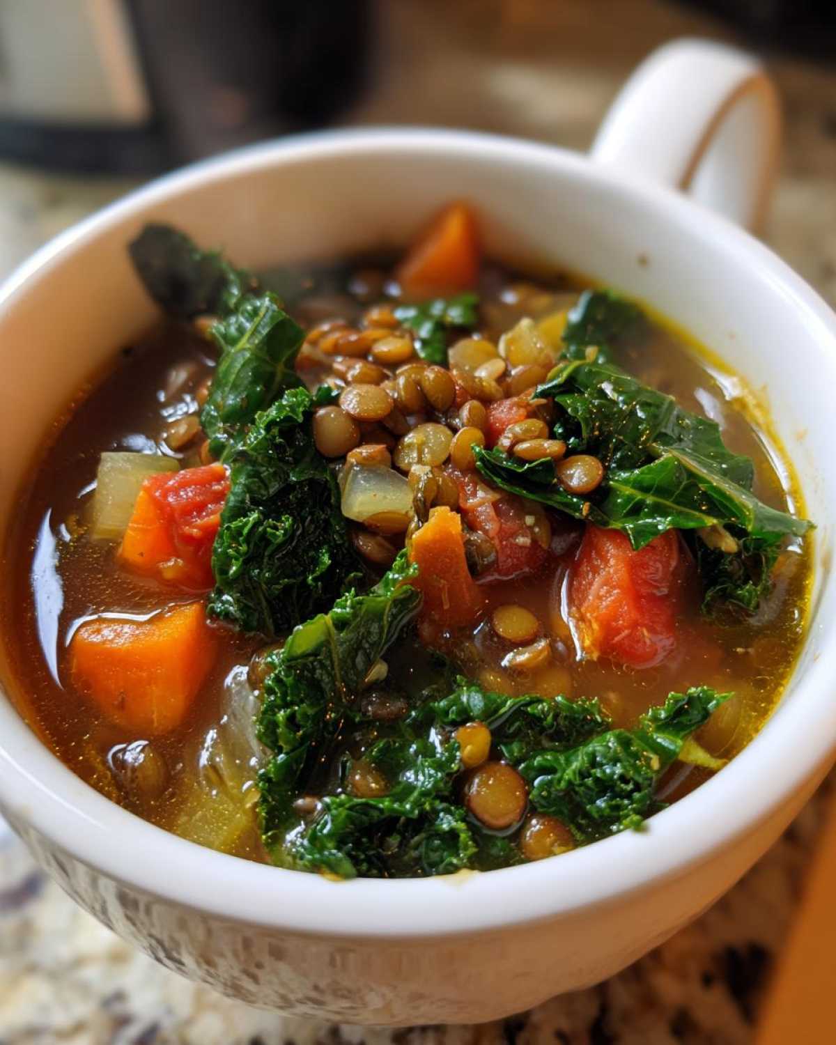 Lentil and Kale Detox Soup with Lemon - detail 2