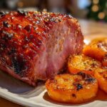 Maple Glazed Ham with Roasted Clementines