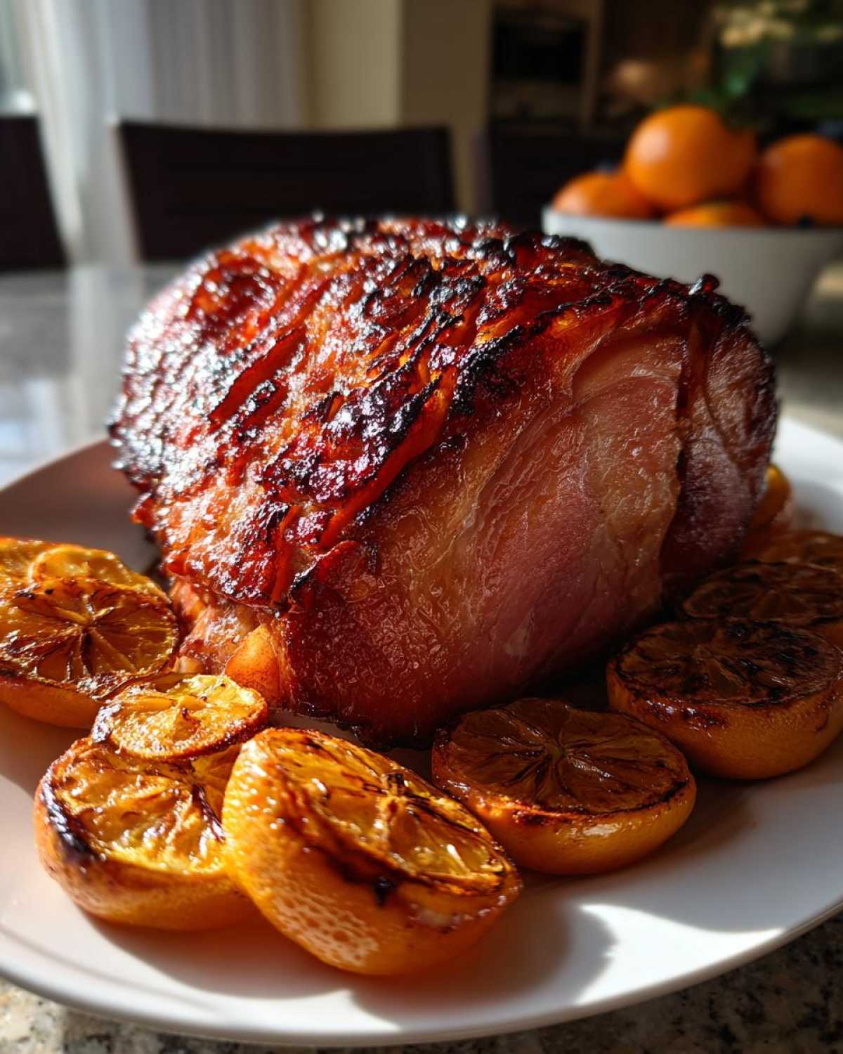 Maple Glazed Ham with Roasted Clementines - detail 2