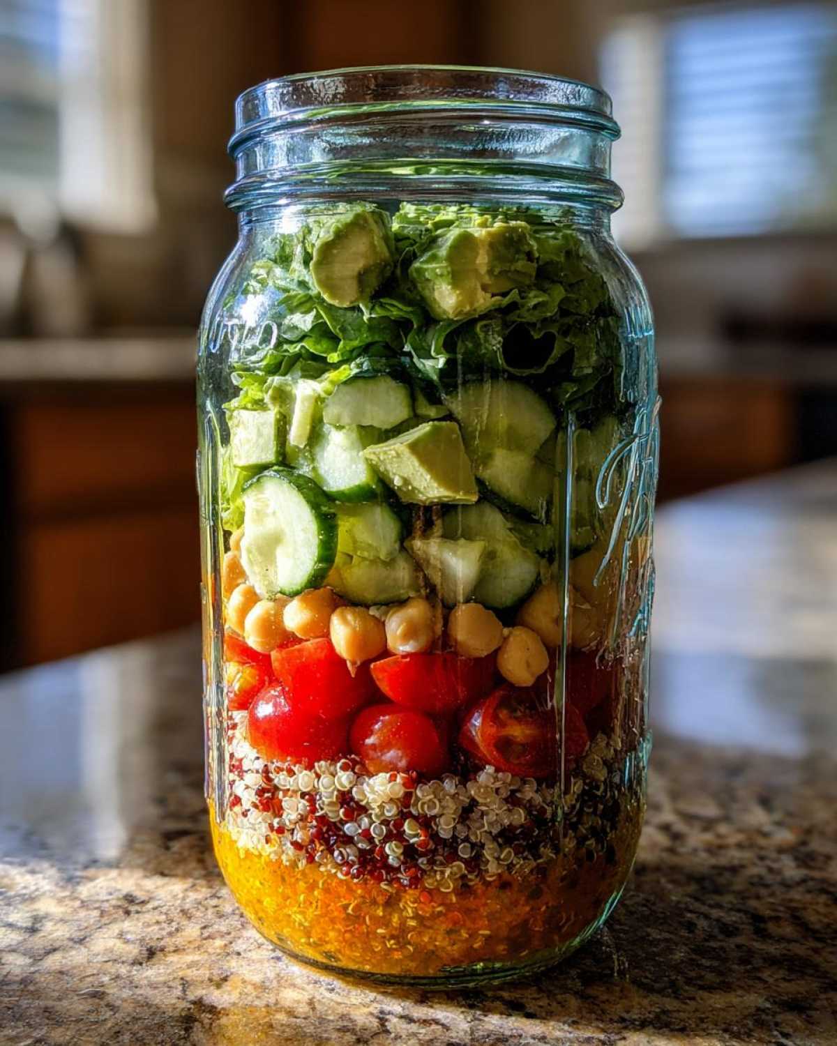 Mason Jar Salad with Chicken and Avocado - detail 4