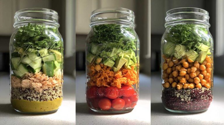 Mason Jar Salad with Chicken and Avocado
