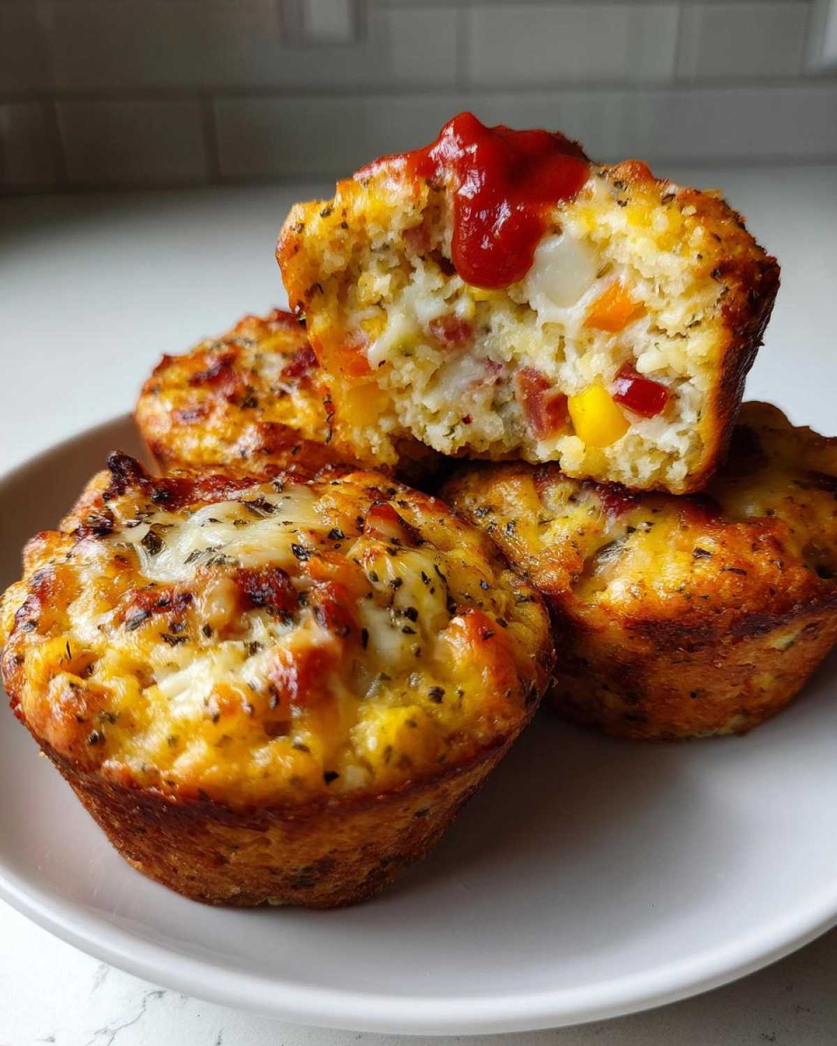 Mini Breakfast Pizza Muffins - detail 2