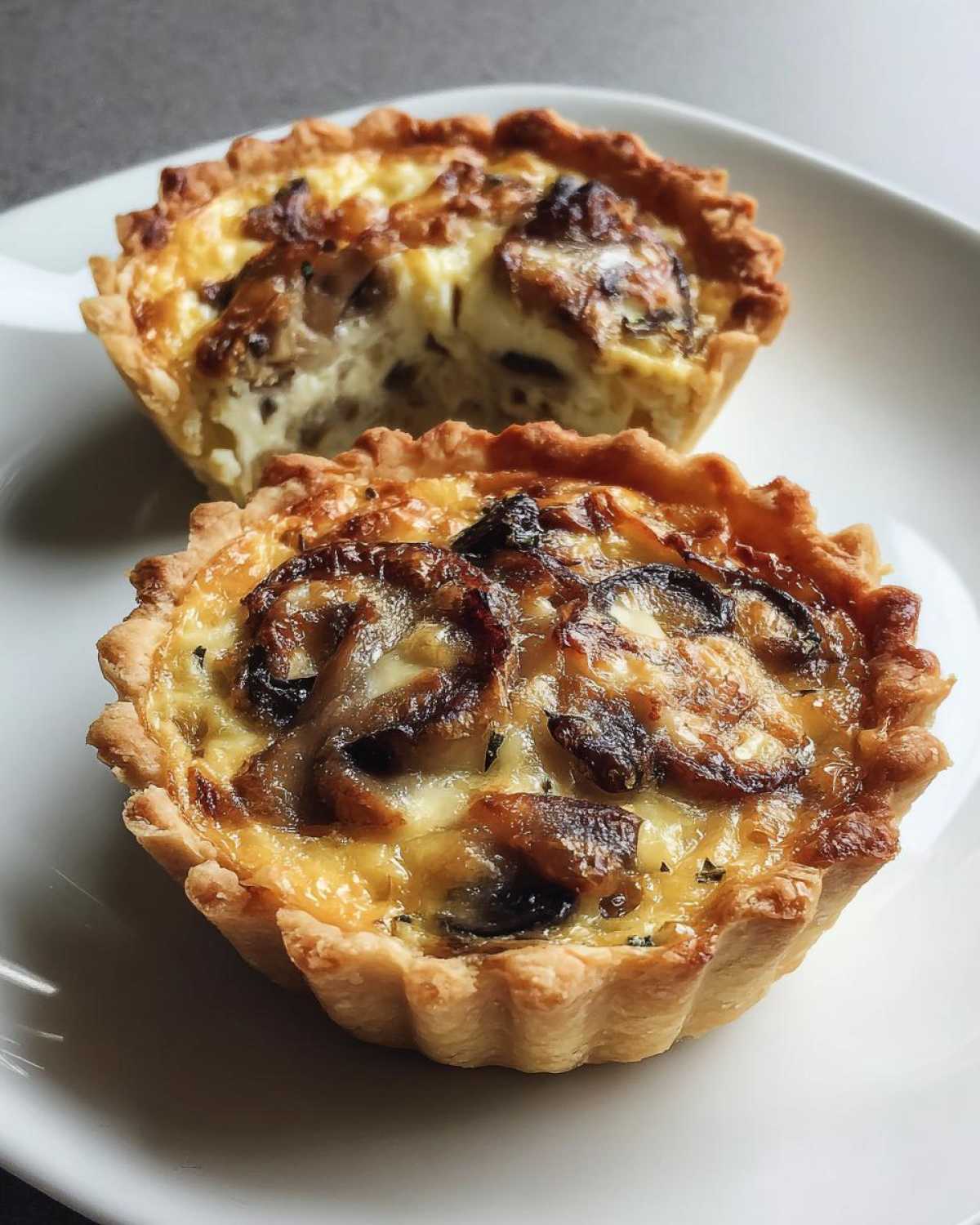 Mini Mushroom and Gruyere Quiches - detail 1