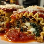 Mushroom and Spinach Lasagna Rolls