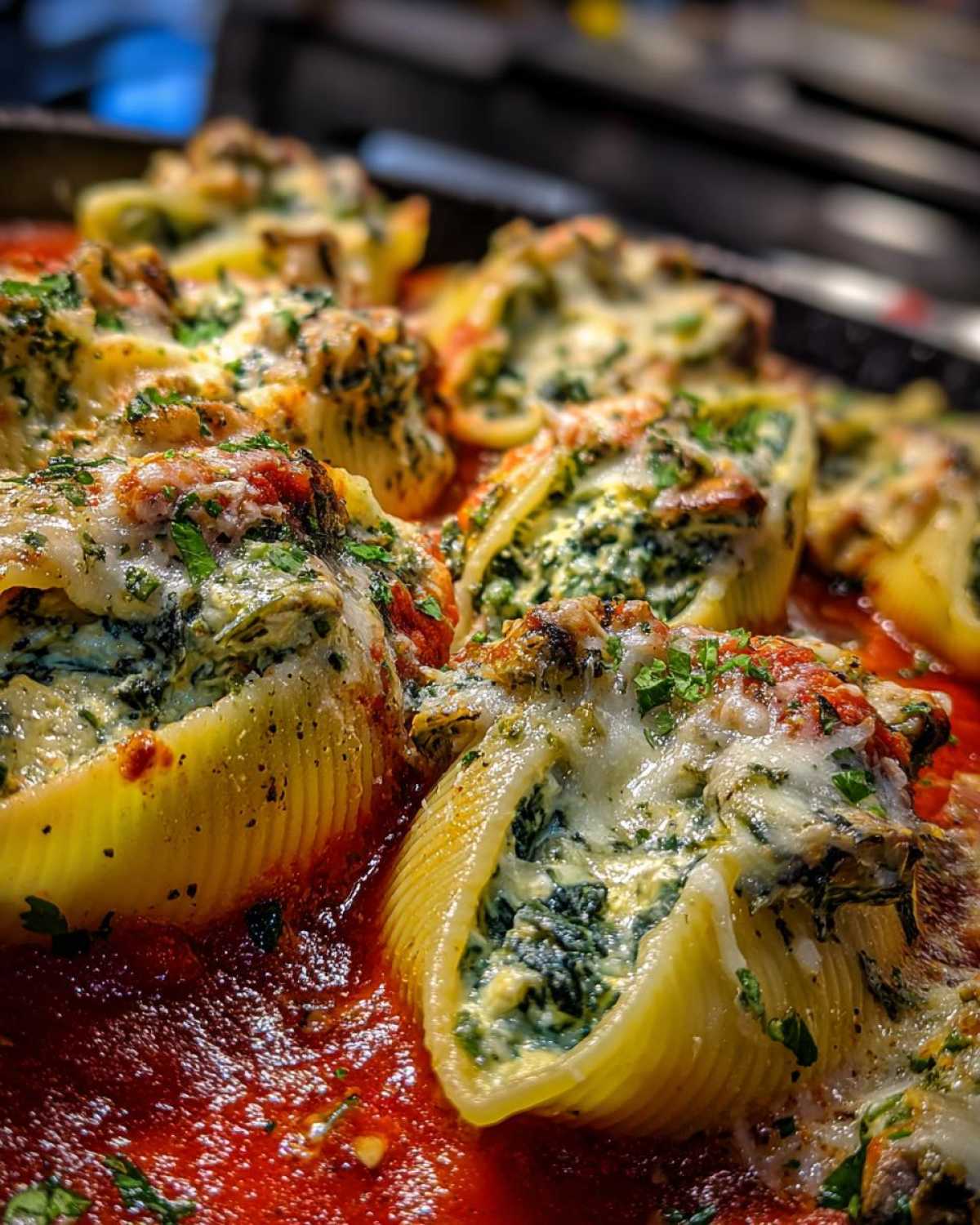 Mushroom and Spinach Stuffed Shells - detail 1