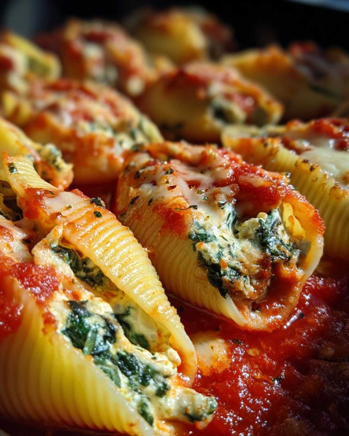 Mushroom and Spinach Stuffed Shells - detail 3