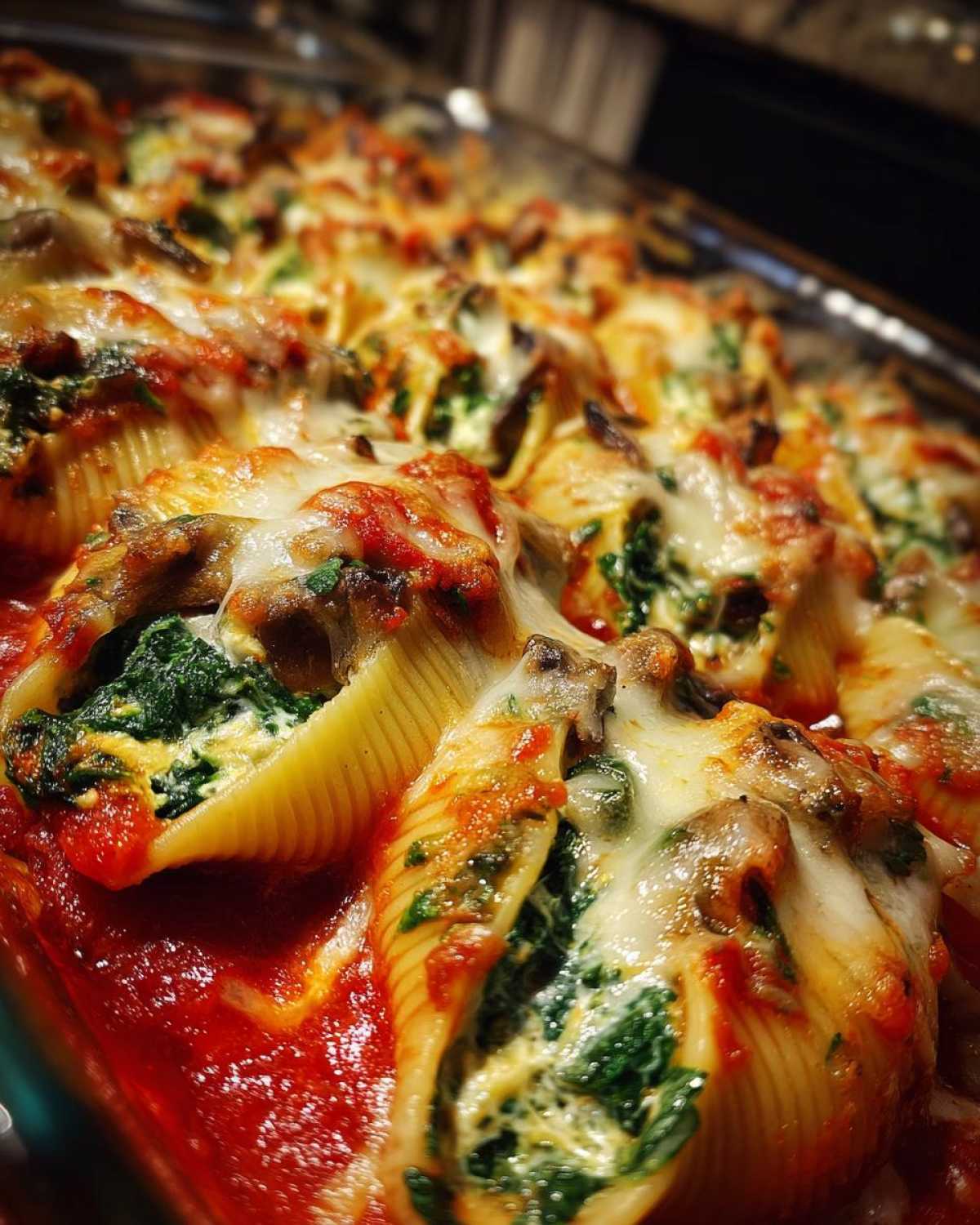 Mushroom and Spinach Stuffed Shells - detail 4