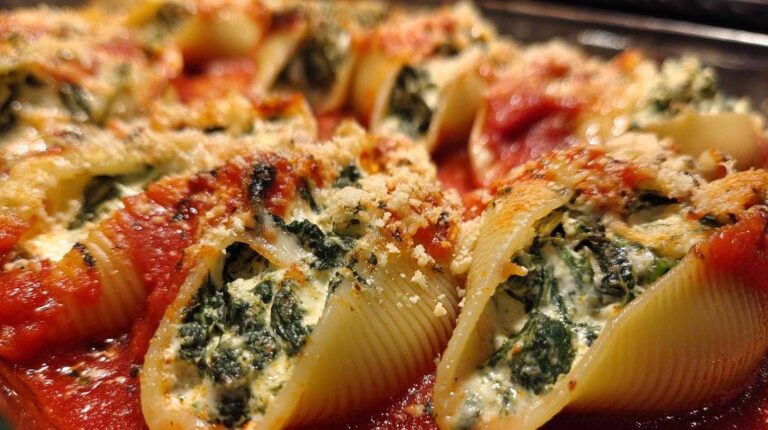 Mushroom and Spinach Stuffed Shells