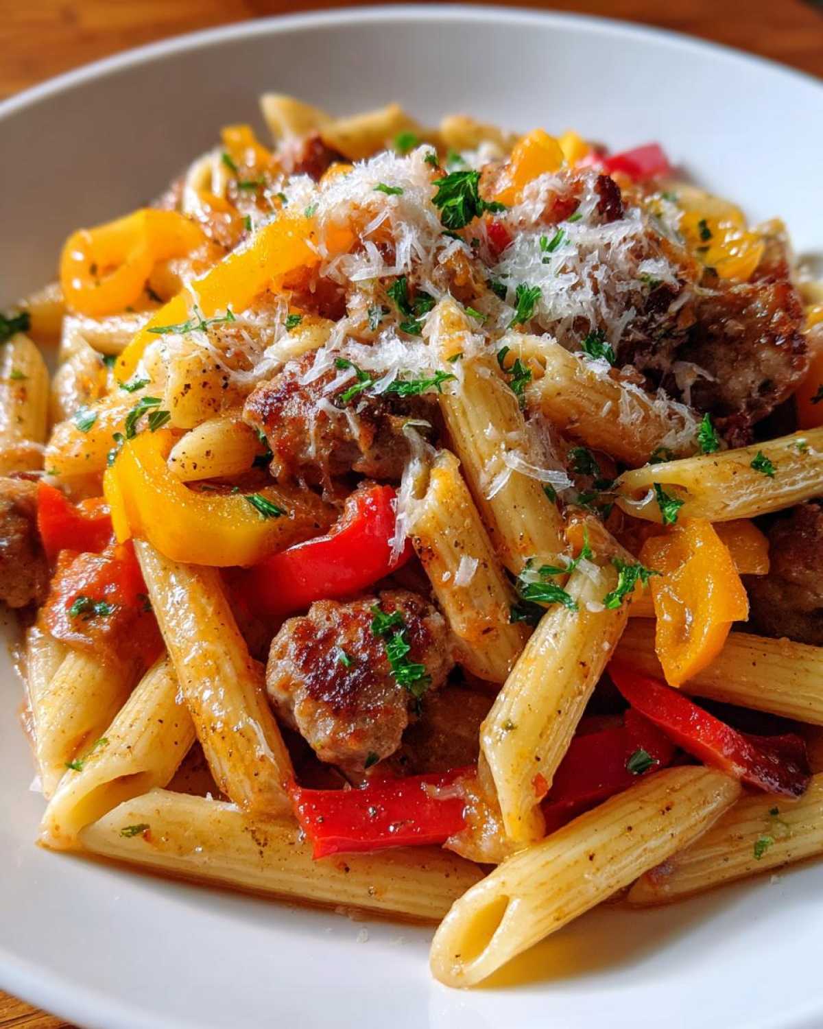 One-Pan Sausage and Peppers Pasta - detail 1