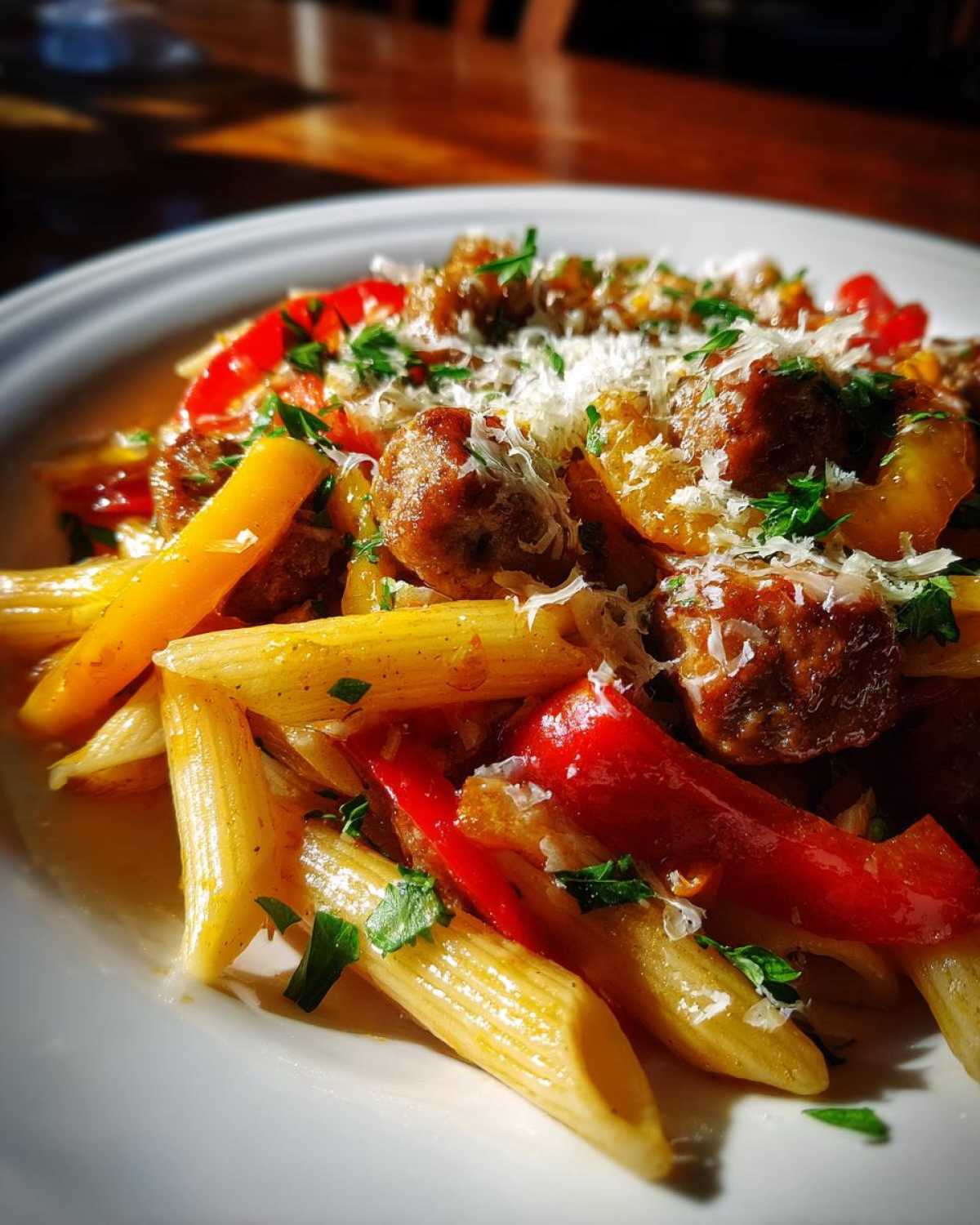 One-Pan Sausage and Peppers Pasta - detail 3