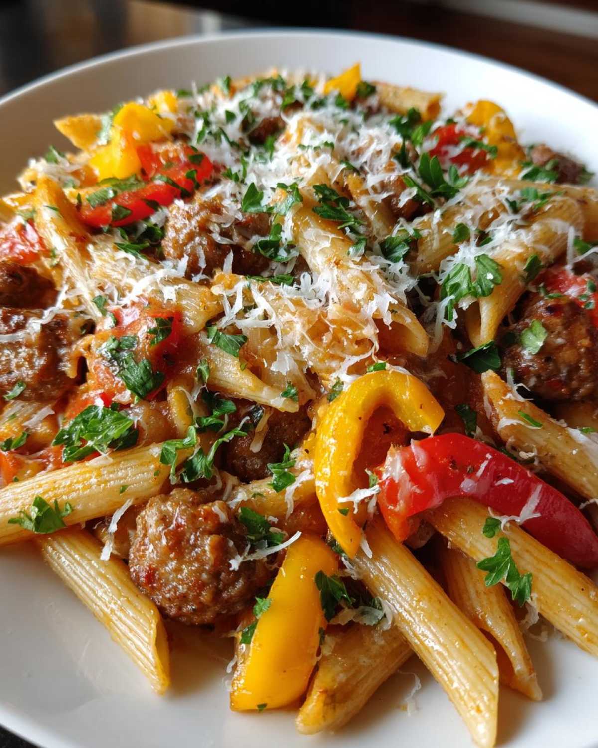 One-Pan Sausage and Peppers Pasta - detail 4