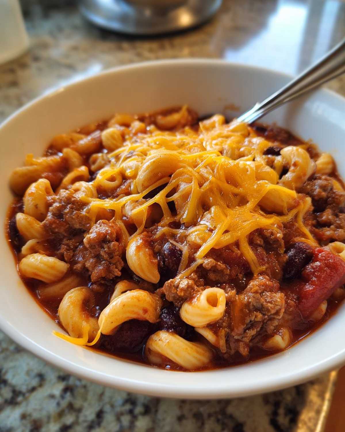 One-Pot Chili Mac with Beef and Beans - detail 1