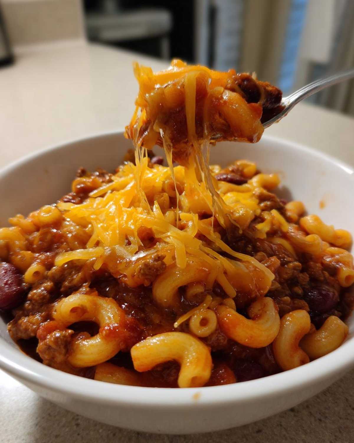One-Pot Chili Mac with Beef and Beans - detail 3